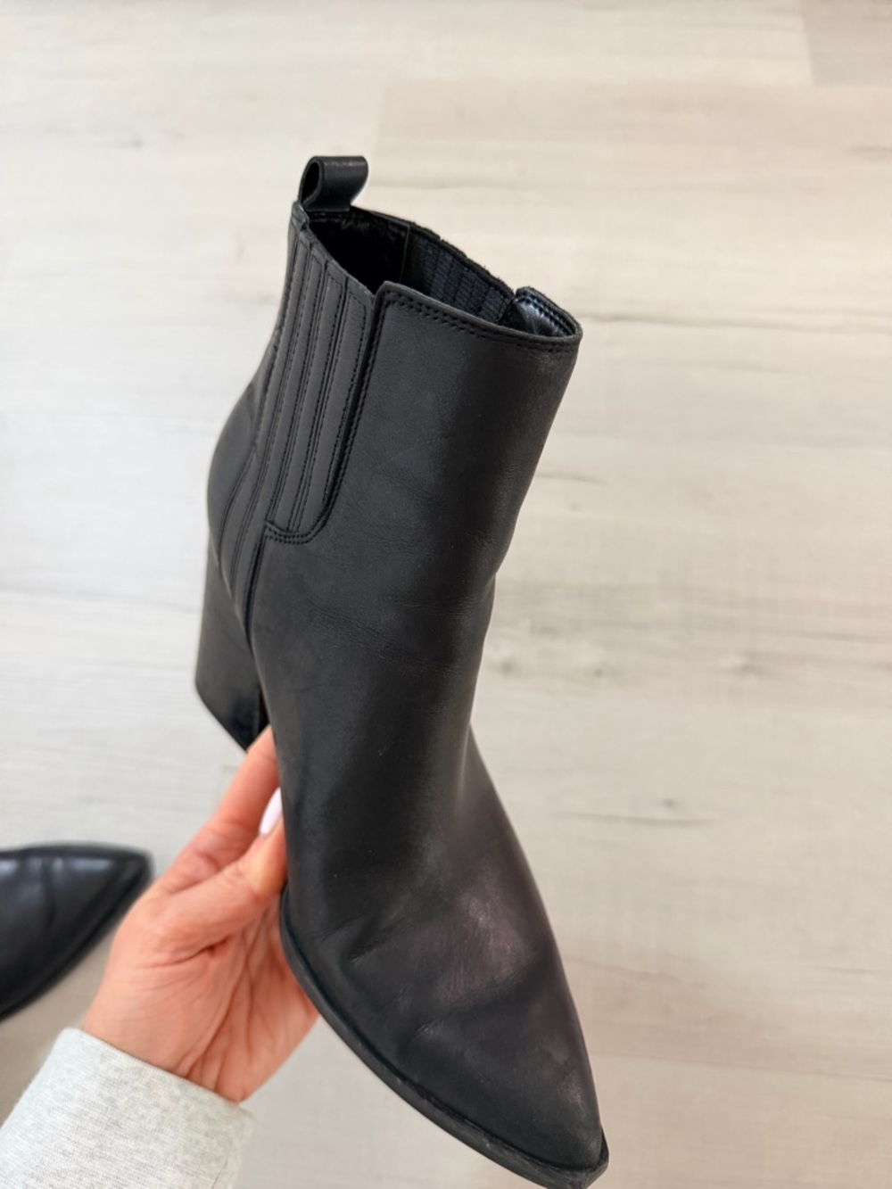 Marc Fisher Oshay Pointed Toe‎ Block Heel Boot Size 36.5 - Picture 9 of 14